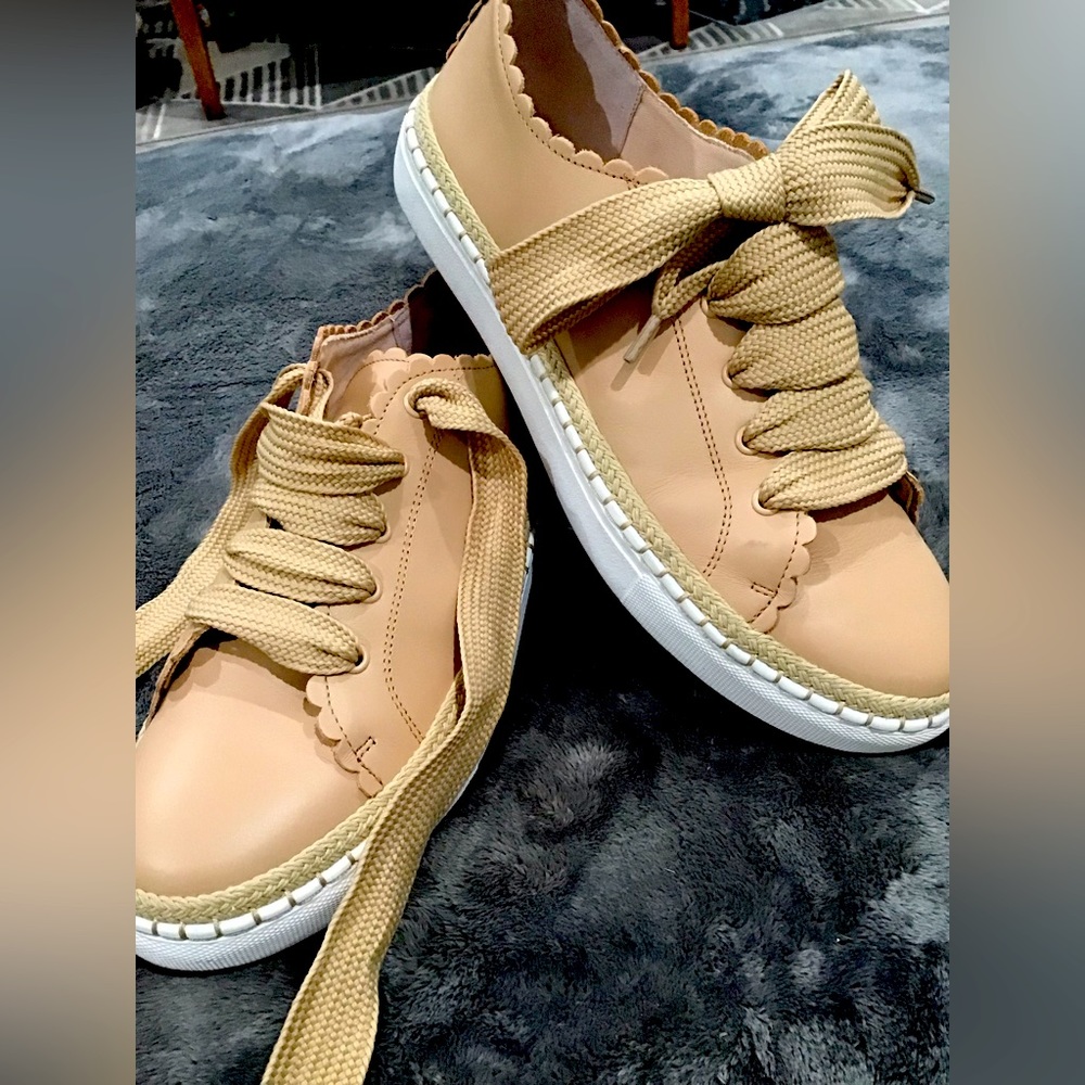 Kate spade Lena sneakers tan/neutral size 9 like new